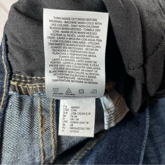 Jessica Simpson Harmony High Rise Slim Straight Jeans Women’s 28 Blue Dark Wash - Picture 16 of 16